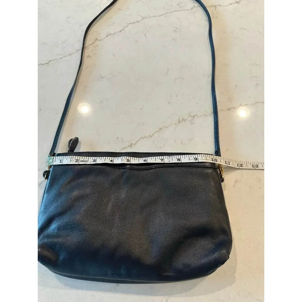 Vintage Etienne Aigner Navy Leather Mini Shoulder Bag 90’s Y2K Minimalist Purse